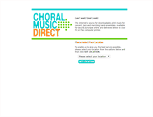 Tablet Screenshot of choralmusicdirect.com